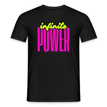 Unendliche Power - Männer T-Shirt - Schwarz - Vorne - AI Model Male 178 light (178cm)