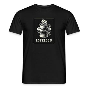 Espresso Vintage Style - T-shirt homme - noir - Devant - AI Model Male 178 light (178cm)