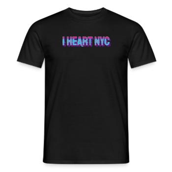 Neon Heart NYC Retro Typography - Men's T-Shirt - black - Front - AI Model Male 178 light (178cm)