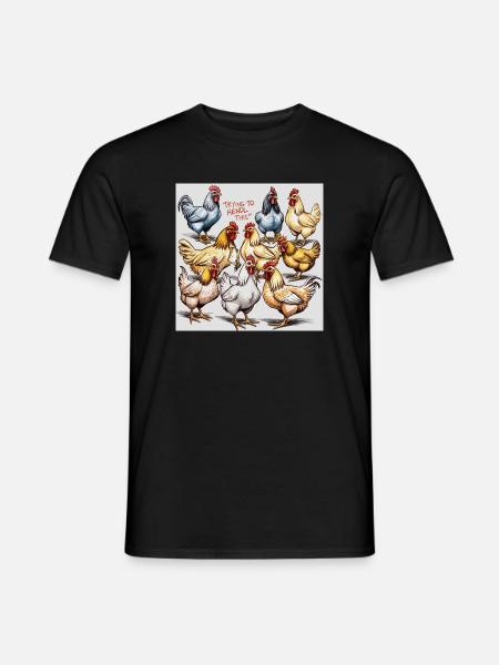 Chicken Ballet: Polyphonic Chicken Troupe - Men's T-Shirt - black