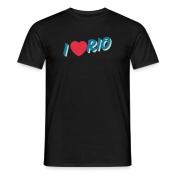 I Love Rio City Spirit - Men's T-Shirt - black - Front - AI Model Male 178 light (178cm)