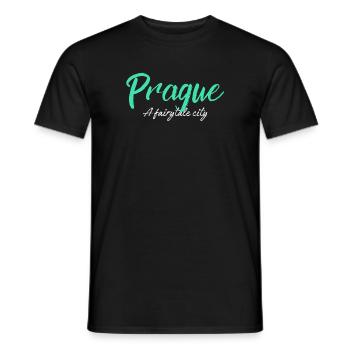 Prague Fairy Tale City - Men's T-Shirt - black - Front - AI Model Male 178 light (178cm)
