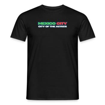Aztec City Neon Mexiko-Stadt Retro - Männer T-Shirt - Schwarz - Vorne - AI Model Male 178 light (178cm)