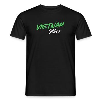 Vietnam Vibes Brush Script - Men's T-Shirt - black - Front - AI Model Male 178 light (178cm)