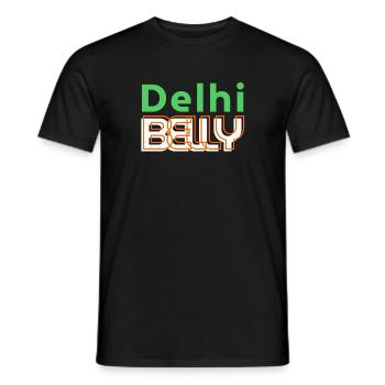 Delhi Belly Neon Logo Tee - Men's T-Shirt - black - Front - AI Model Male 178 light (178cm)