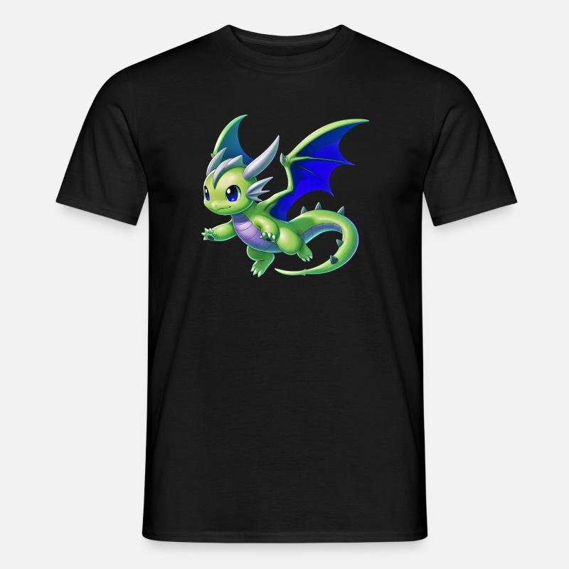 Drache - Männer T-Shirt - Schwarz