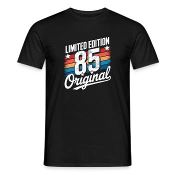 Limited Edition 85 Retro 40th Birthday 1985 Design - T-shirt homme - noir - Devant - AI Model Male 178 light (178cm)