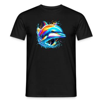 Dauphin - T-shirt homme - noir - Devant - AI Model Male 178 light (178cm)