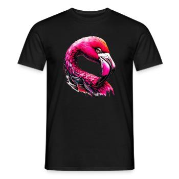 Flamant - T-shirt homme - noir - Devant - AI Model Male 178 light (178cm)