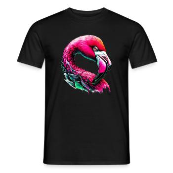 Flamingo - Männer T-Shirt - Schwarz - Vorne - AI Model Male 178 light (178cm)