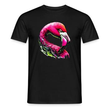 Flamingo - Männer T-Shirt - Schwarz - Vorne - AI Model Male 178 light (178cm)