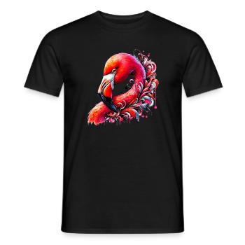 Flamingo - Männer T-Shirt - Schwarz - Vorne - AI Model Male 178 light (178cm)