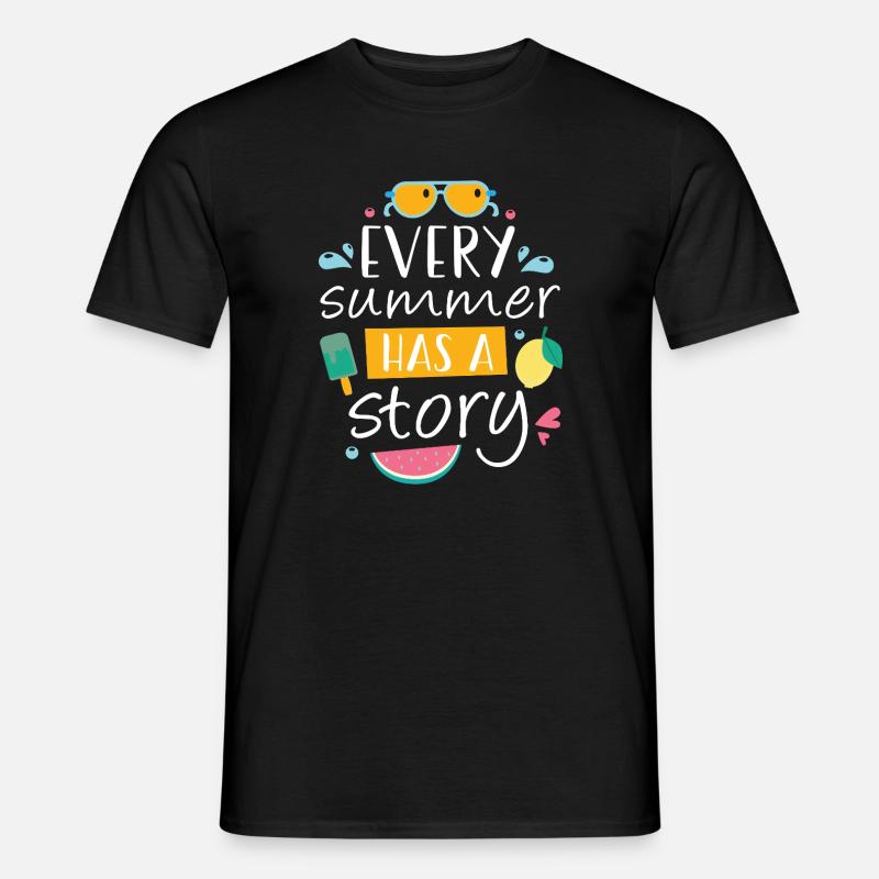 Jeder Sommer hat eine Geschichte - Männer T-Shirt - Schwarz