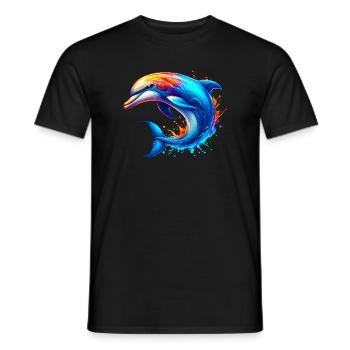 Dauphin - T-shirt homme - noir - Devant - AI Model Male 178 light (178cm)