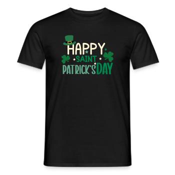 Joyeuse journée de la Saint-Patrick - T-shirt homme - noir - Devant - AI Model Male 178 light (178cm)