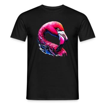 Flamingo - Männer T-Shirt - Schwarz - Vorne - AI Model Male 178 light (178cm)