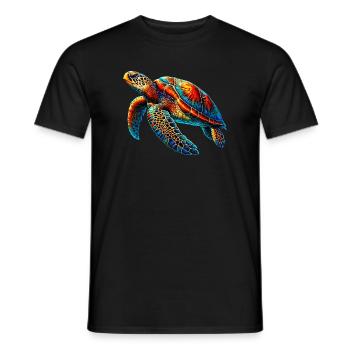 Sea turtle - Men's T-Shirt - black - Front - AI Model Male 178 light (178cm)