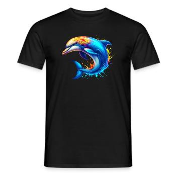 Dauphin - T-shirt homme - noir - Devant - AI Model Male 178 light (178cm)