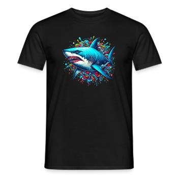 Requin - T-shirt homme - noir - Devant - AI Model Male 178 light (178cm)