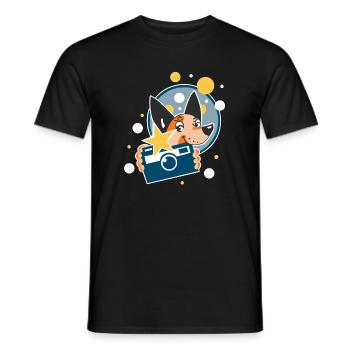 Hundefotograf - Männer T-Shirt - Schwarz - Vorne - AI Model Male 178 light (178cm)