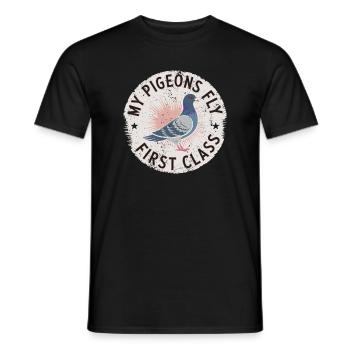 Taubenzüchter Renntauben Tauben Shirt - Männer T-Shirt - Schwarz - Vorne - AI Model Male 178 light (178cm)