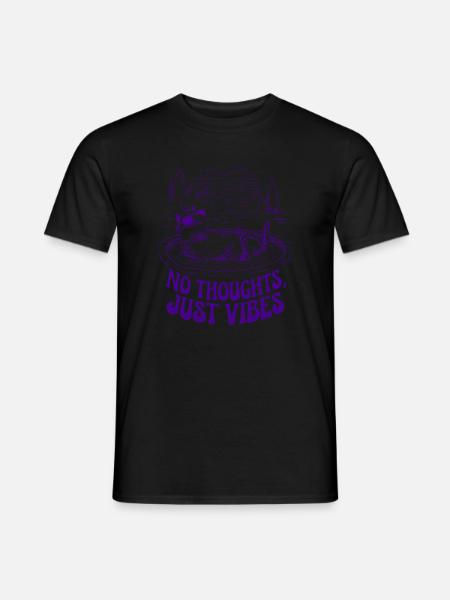 No Thoughts Just Vibes Chill Capybara - Men's T-Shirt - black