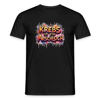 Krebs ist ein A*loch - Männer T-Shirt - Schwarz - Vorne - AI Model Male 178 light (178cm)