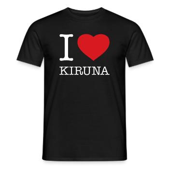 I LOVE KIRUNA - Men's T-Shirt - black - Front - AI Model Male 178 light (178cm)