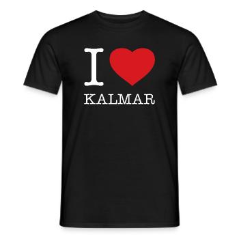 I LOVE KALMAR Sverige Schweden - Männer T-Shirt - Schwarz - Vorne - AI Model Male 178 light (178cm)