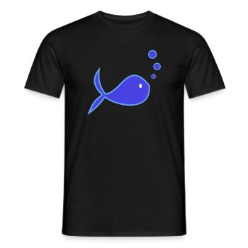 FISCH. SARDINE. APRILSCHERZ. MEER. OZEAN - Männer T-Shirt - Schwarz - Vorne - AI Model Male 178 light (178cm)