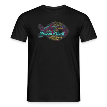 FISH. SARDINE. APRIL FOOL. ANNIVERSARY - Men's T-Shirt - black - Front - AI Model Male 178 light (178cm)