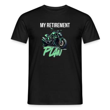 My Retirement Plan Motorcycle - Men's T-Shirt - black - Front - AI Model Male 178 light (178cm)