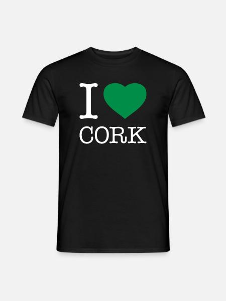 I LOVE CORK - Männer T-Shirt - Schwarz