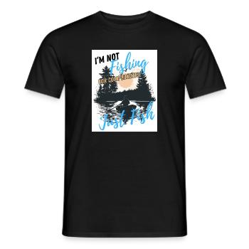 Nur Fisch, keine Komplimente - Männer T-Shirt - Schwarz - Vorne - AI Model Male 178 light (178cm)