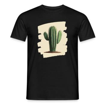 Kaktus - Männer T-Shirt - Schwarz - Vorne - AI Model Male 178 light (178cm)
