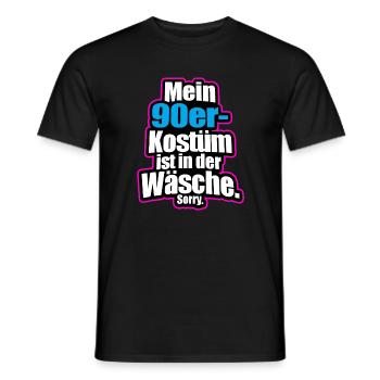 My 90s Costume In The Lingerie Theme Party - Men's T-Shirt - black - Front - AI Model Male 178 light (178cm)