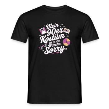 My 90s Costume In The Lingerie Theme Party - Men's T-Shirt - black - Front - AI Model Male 178 light (178cm)