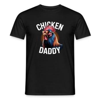 Chicken Daddy Chickens Father's Day Poultry Farmer Rooster - Men's T-Shirt - black - Front - AI Model Male 178 light (178cm)