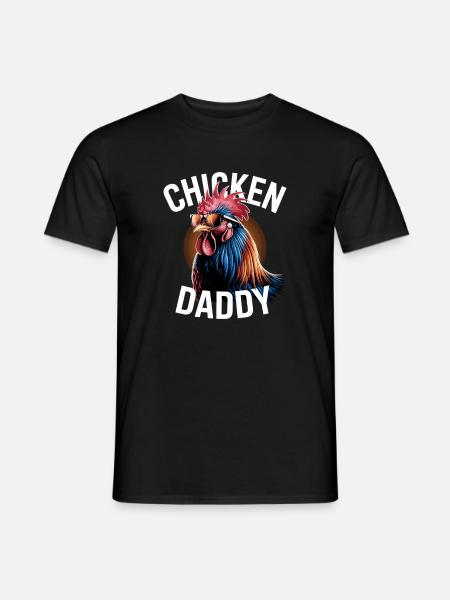 Chicken Daddy Hühner Vatertag Geflügelzüchter Hahn - Männer T-Shirt - Schwarz