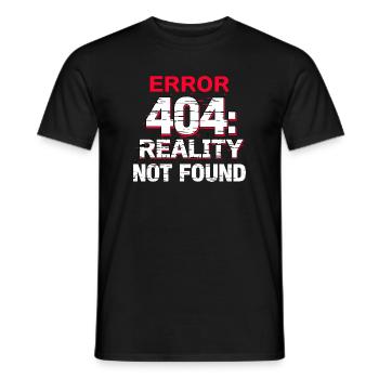 Error: Reality not found - Men's T-Shirt - black - Front - AI Model Male 178 light (178cm)