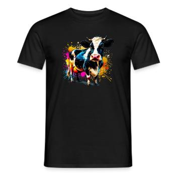 Vache - T-shirt homme - noir - Devant - AI Model Male 178 light (178cm)