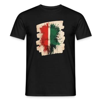 Italienische Flagge Italien - Männer T-Shirt - Schwarz - Vorne - AI Model Male 178 light (178cm)