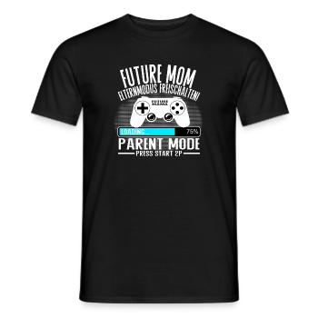 Mama lädt… Bitte warten! - Männer T-Shirt - Schwarz - Vorne - AI Model Male 178 light (178cm)
