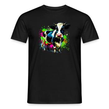Vache - T-shirt homme - noir - Devant - AI Model Male 178 light (178cm)