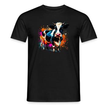 Vache - T-shirt homme - noir - Devant - AI Model Male 178 light (178cm)