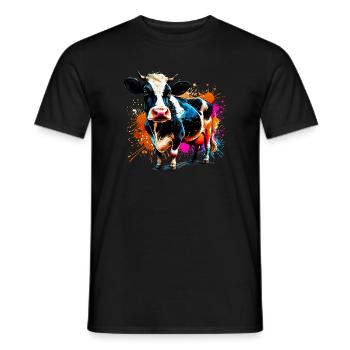 Vache - T-shirt homme - noir - Devant - AI Model Male 178 light (178cm)