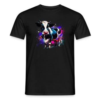Vache - T-shirt homme - noir - Devant - AI Model Male 178 light (178cm)