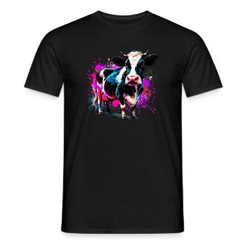 Vache - T-shirt homme - noir - Devant - AI Model Male 178 light (178cm)