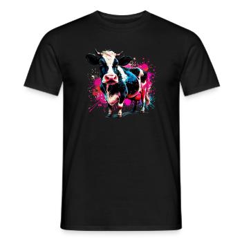 Vache - T-shirt homme - noir - Devant - AI Model Male 178 light (178cm)