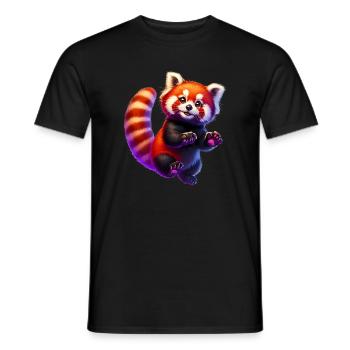 Kleiner Panda - Männer T-Shirt - Schwarz - Vorne - AI Model Male 178 light (178cm)